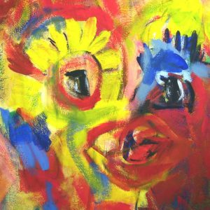 Acrylic paint Der geteilte Mensch / The divided man