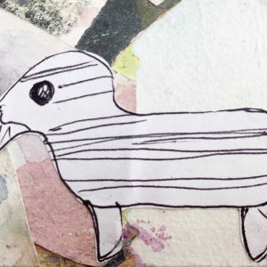 Blog Mixed media Quergestreifte Ente H602