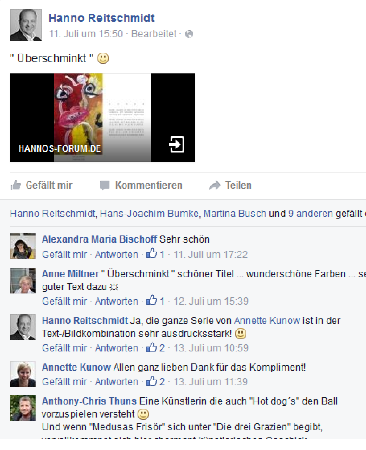 2015-06-11-Facebook-Eintrag-Spreeforum-Überschminkt-freigestellt Annette Kunow 2015-06-11-Facebook-Eintrag-Spreeforum-Überschminkt-freigestellt Annette Kunow